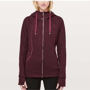 Lululemon Scuba Plush Full-Zip Hoodie | size 6 | Burgandy